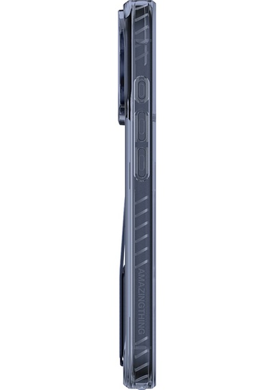 Apple Uyumlu iPhone 17 Pro Max Kılıf M-safe Şarj Özellikli Standlı Amazingthing Titan Pro Plus Kapak Mavi Mavi