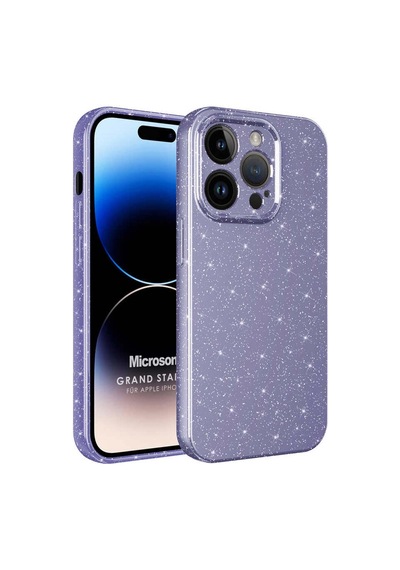 Microsonic Apple iPhone Uyumlu 14 Pro Kılıf Grand Stardust Mor -