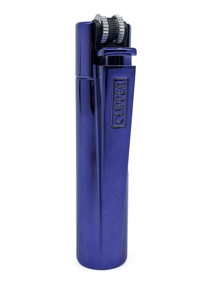 Clipper Özel Kutusunda Metal Çakmak - The New Black Parlak Mavi