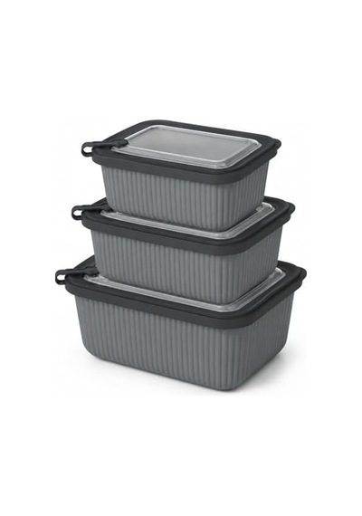 Vakumlu Silikon Kapaklı Plastik Saklama Kabı Seti, 3.5 Litre, Mikrodalga Ve Derin Dondurucu İçin, Gıda Depolama Kutusu, Mutfak Düzenleyici Organizer 600/1100/1800 Ml Antrasit, Dikdörtgen Vakumlu Silikon Kapaklı Plastik Saklama Kabı Seti, 3.5 Litre, Mikrodalga Ve Derin Dondurucu İçin, Gıda Depolama Kutusu, Mutfak Düzenleyici Organizer 600/1100/1800 Ml Antrasit, Dikdörtgen