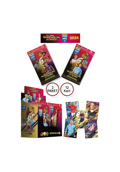 Panini Adrenalyn Fifa 365 - 2024 Official Trading Card Futbolcu Kartları Etiketi 2 Paket