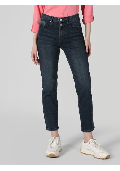 Colin's 703 Carla Slim Fit Normal Bel Düz Paça Mavi Kadın Pantolon CL1063467_Q1.V1_DN42488