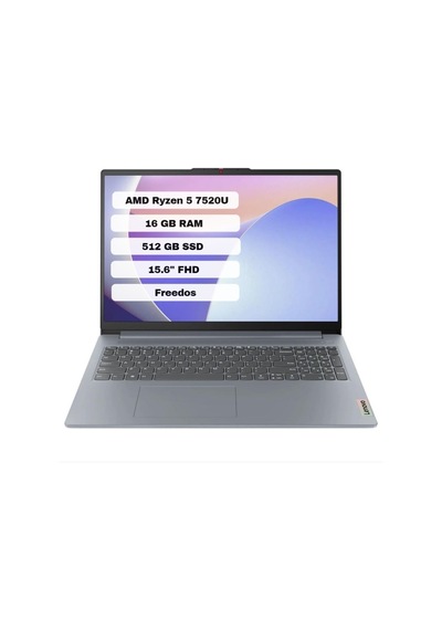Lenovo IdeaPad Slim 3 15AMN8 82XQ00DATX R5-7520U 16 GB  512 GB SSD 15.6" Dos FHD Dizüstü Bilgisayar
