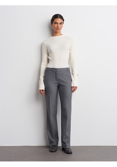 Dilvin 72187 Düşük Bel Pantolon-gri Gri