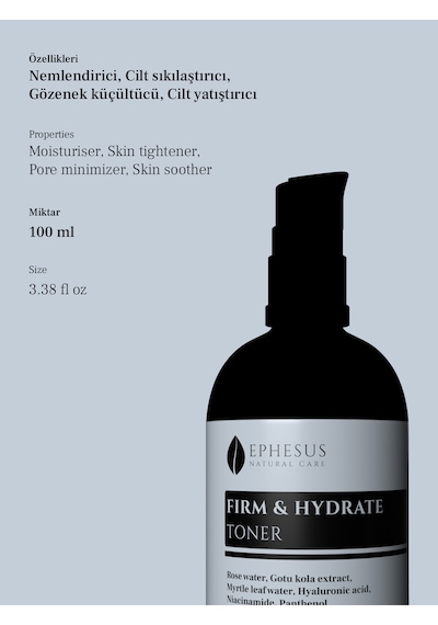 Firm & Hydrate Tüm Cilt Tiplerine Uygun Yoğun Nemlendirici Ve Cilt Sıkılaştırıcı Tonik 100ml