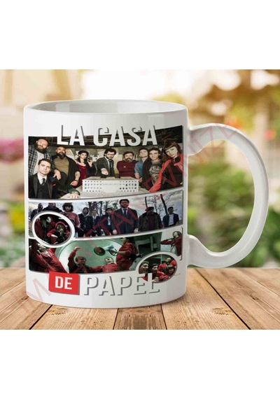 1-1112 La Casa De Papel Oyuncular İki Tarafı Baskılı Kupa Bardak.jpg