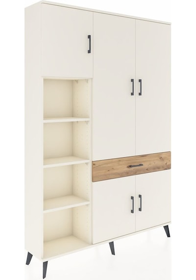 Arges Dolap 8 Raflı Tek Çekmeceli 5 Kapaklı 132x30x195 Aytaşı-aytaşı/çam Aytası/atlas Çam Arges Dolap 8 Raflı Tek Çekmeceli 5 Kapaklı 132x30x195 Aytaşı-aytaşı/çam Aytası/atlas Çam