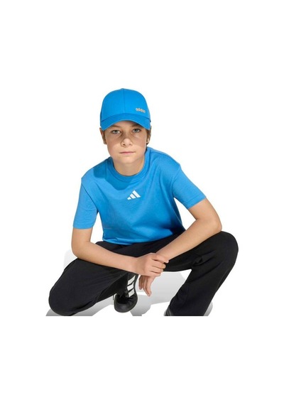 Adidas Essentials Çocuk Mavi Yuvarlak Yaka Tişört Mavi