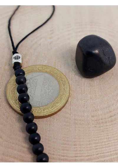 Shungite Taşı Elektromanyetik Frekans Koruyucu Aksesuar & Tamburl Siyah