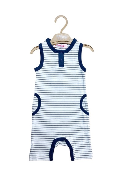 Tiffany Baby & Kids Tiffany Baby Organik Theme Askılı Cepli Rompy 88021 Lacivert