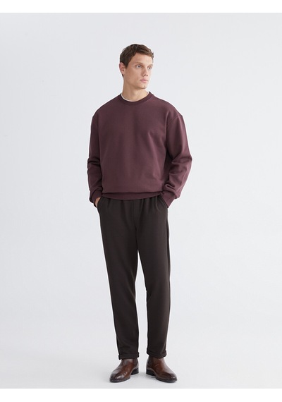 Lcw Vision Mürdüm Bisiklet Yaka Erkek Kalın Sweatshirt