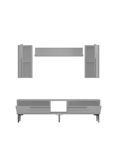 Tvr1502bs Meyra Tv Ünitesi Takımı Beyaz-sılver 150cm Beyaz - Gümüş