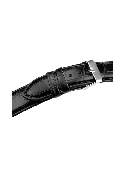 Siyah Kroko (Pu) Deri Saat Kordonu Kayışı 18 MM