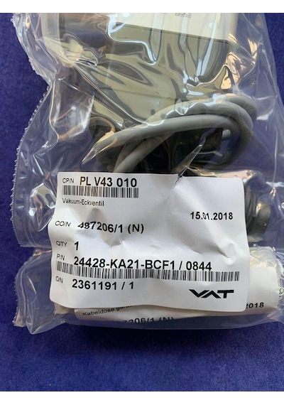VAT 24428-KA21-BCF1 Pnömatik Vacuum Angle Valve DN 25 - Havalı Aç