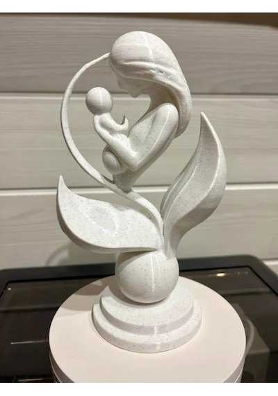 Anne Ve Bebeği Mermer Desen Dekoratif Obje Dekoratif Ürün