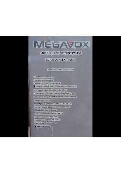 Megavox Mgx-1930 Motorızed 7"ındash Teyp