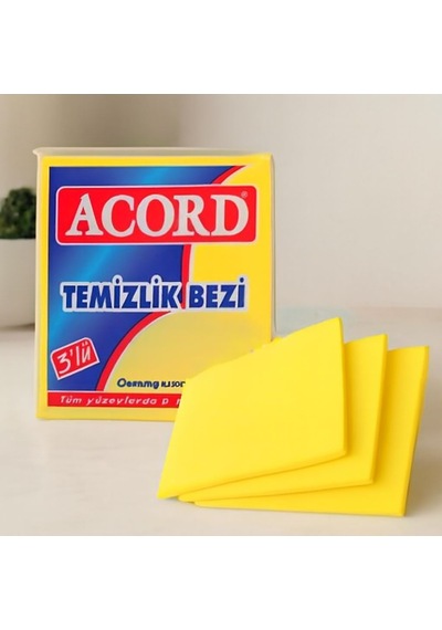 Sarı Mikrofiber Temizlik Bezi 3 Adet Çok Renkli