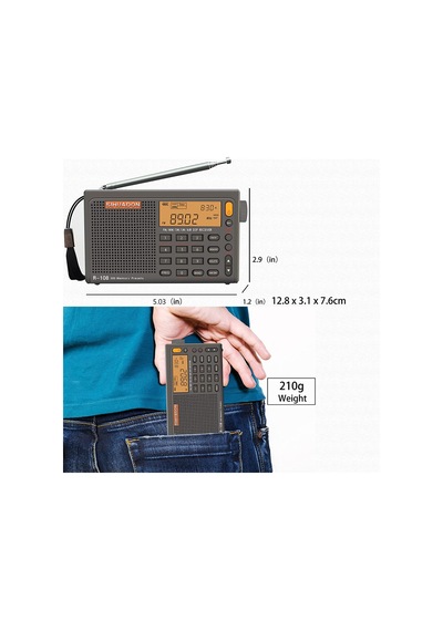 Sıhuadon R108 Kısa Dalga AM FM Radyo LW MW Hava Bandı Radyo