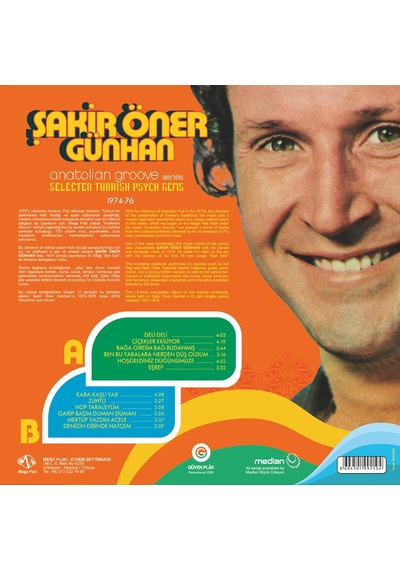 Anatolian Groove Series - Şakir Öner Günhan Renkli Plak