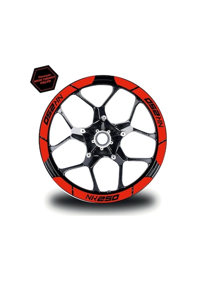One Vıp Sale Neon Turuncu Cf Moto 250 Nk Geniş Jant Sticker Modeli Model:onevip-motorjant330 Çok Renkli