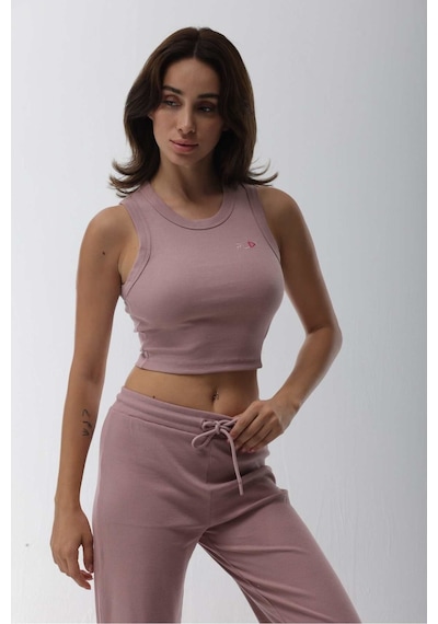 Playsportswear Kaşkorse Pudra Fitilli Bra Pudra