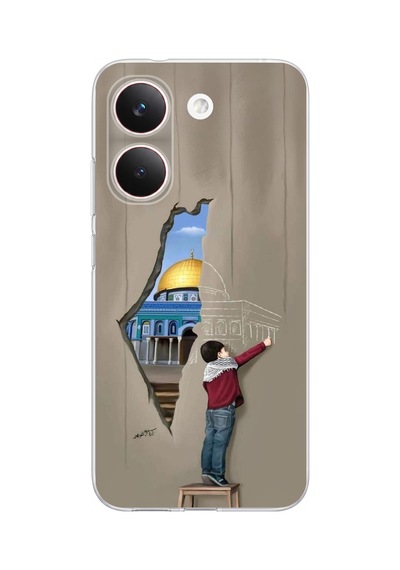 Poco X8 Pro Uyumlu Mescid-i Aksa Duvar Baskılı Silikon Kılıf Renkli