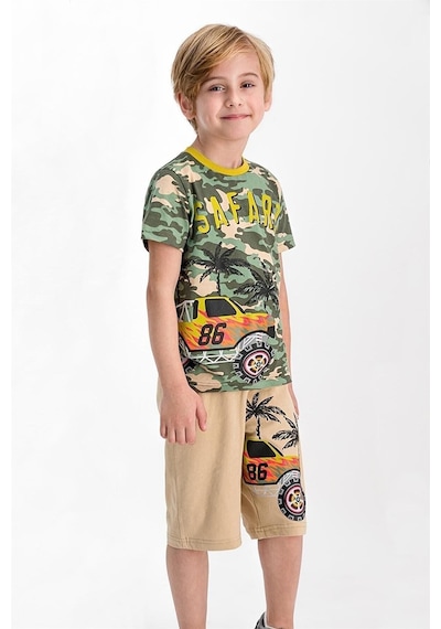 Rolypoly RP1641-1 Erkek Bermuda Kısa Kol Pijama Takım Açık Haki Rolypoly RP1641-1 Erkek Bermuda Kısa Kol Pijama Takım Açık Haki