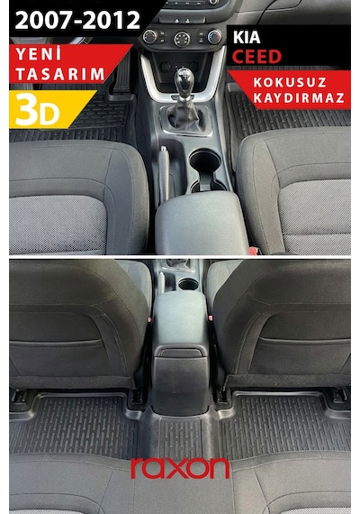 Kia Ceed 2007-2012 3d Havuzlu Paspas Tam Uyumlu Su Geçirmez, Kaymaz