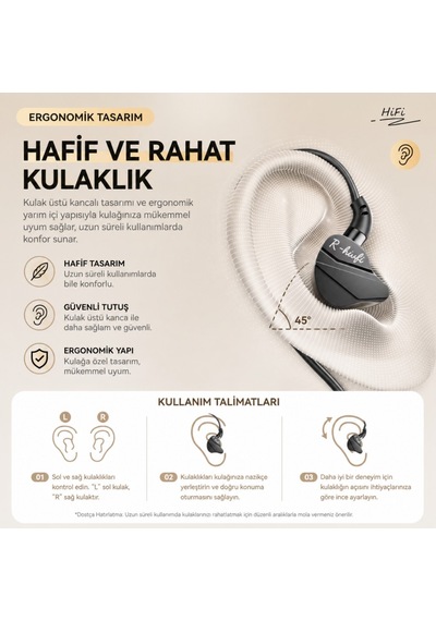 Essager 1.2 Metre 3.5mm Kablolu Hi-fi Mikrofonlu Gaming Kulak İçi Kulaklık 10mm Grafen Sürücü, Gecikmesiz Kulaklık