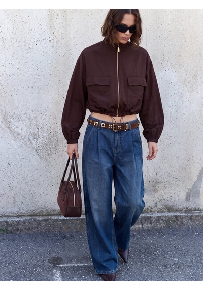 LTB Maelıs Chino Geniş Paça Mid Indigo Jean Pantolon