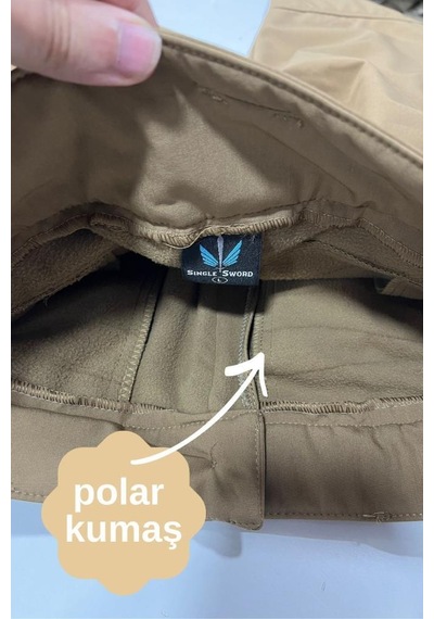 Single Sword Rüzgar Geçirmez Softshell Pantolon Bej