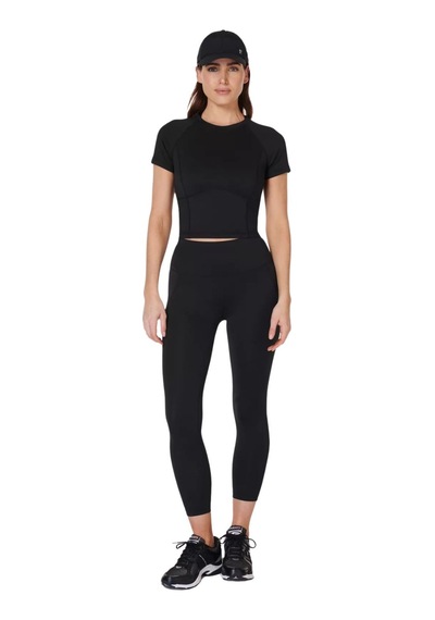 Sweaty Betty Sweaty Betty All Day Cropped Kadın Siyah Tişört Blk SIYAH