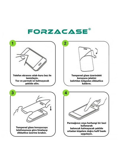 Forzacase İphone 18 Pro Max İle Uyumlu Temperli Kırılmaz Cam Ekran Koruyucu - Fc002