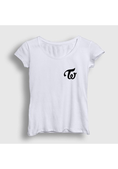 Noıssey Kadın Beyaz Logo K-pop Twice T-shirt 280573tt