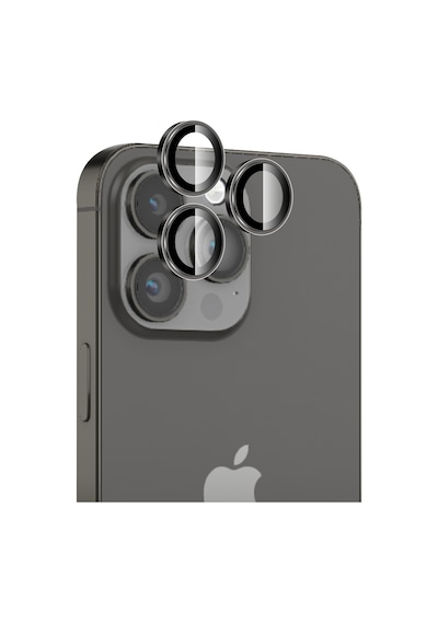 Bix Apple Uyumlu   iPhone 16 Pro / 16 Pro Max Lens Koruyucu Kamera Lensi 9h Gerçek Cam Crystal Ar+af Siyah Titanyum