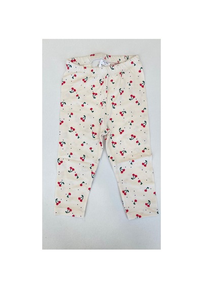 Fuar Baby Pamuklu Esnek Bebek Ve Çocuk Taytı - 9 Ay - 5 Yaş Kiraz Desenli