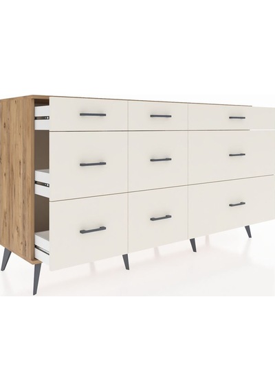 Hyperion Konsol 9 Çekmeceli 176x44x99 Çam-çam/aytaşı Atlas Çam - Atlas Çam