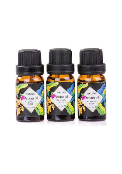 3 Lü Esansiyel Uçucu Yağ 3x10ml Rose Gül Kokulu Buhurdanlık Yağı Set, Difüzör, Banyo Ve Oda Kokusu Abundance Prosperity