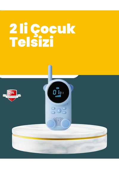 Lcd Ekranlı Çocuk Telsizi İki Yönlü Ses, 1-3 Km Çekim Mesafesi - Lisinya