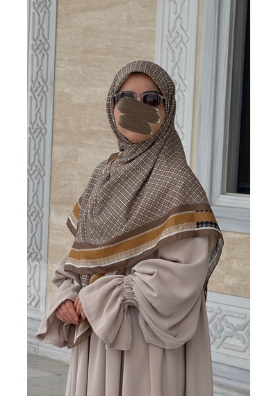 Qalortex Scarf Monogram Desen B.boy Eşarp-küf Yeşil Küf Yeşili