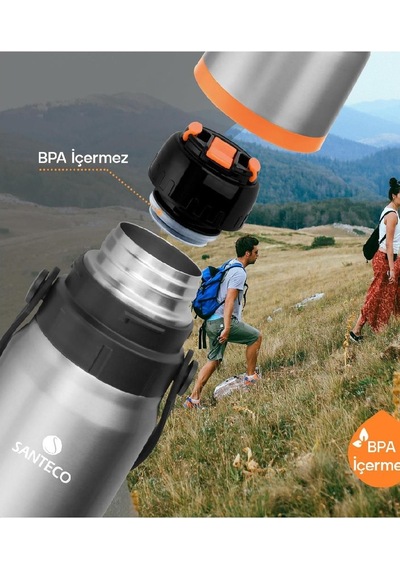 Santeco Kahve Termosu 650 Ml-gri Açık Bej