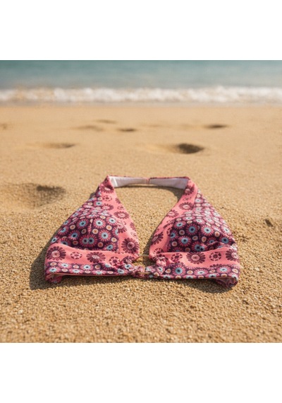 Bonbon Kadın Plaj Giyim Gül Kurusu Çiçek Desenli Boyundan Geçmeli Bikini Üst Bb2559 Çok Renkli Bonbon Kadın Plaj Giyim Gül Kurusu Çiçek Desenli Boyundan Geçmeli Bikini Üst Bb2559 Çok Renkli