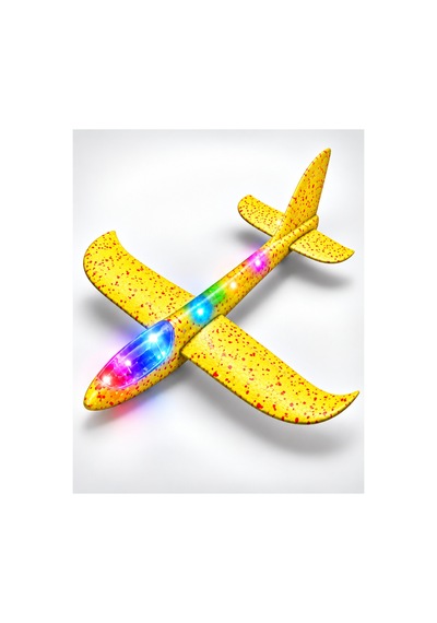 Led Işıklı Köpük Uçak Oyuncak - Büyük Boy Hafif Ve Dayanıklı Eva Köpük Kolay Kurulum Açık Hava Çocuk Oyuncağı Sarı Renk - 921724338