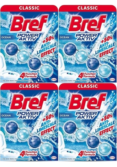 Bref Power Aktiv Klozet Bloğu Okyanus Kokulu 4 Lü Set 4pk 1