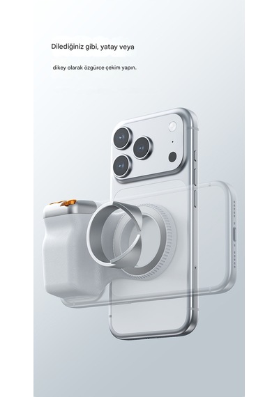 Magsafe Uyumlu Manyetik Telefon Tutucu Bluetooth Deklanşörlü Fotoğraf Video Çekim Aparatı