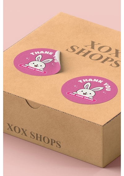 Tavşanlı Thank You For Your Order Sticker 3x3cm St2228 Çok Renkli