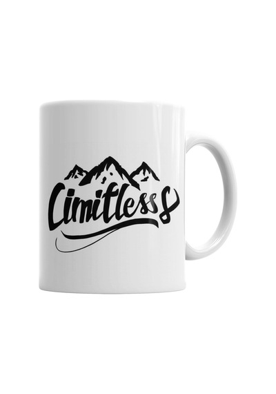 Cimitless Limitless Logo Preto Kupa Bardak Porselen Karışık