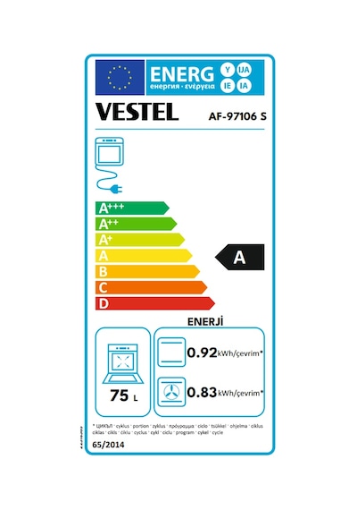 Vestel AF-97106 S 75 LT Ankastre Fırın