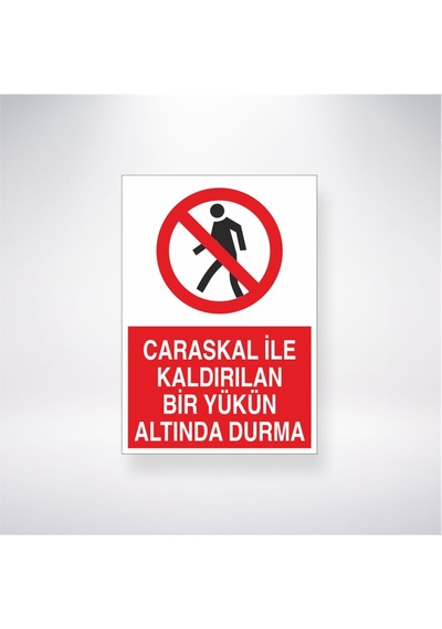 Carasakal İle Kaldırılan Bir Yükün Altında Durma 21x28 Arkası Yapışkanlı Sticker
