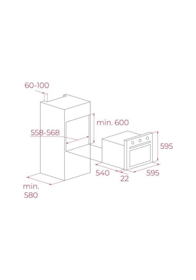 Teka HAK 625 BK - TBC 64010 - ATV 60 BK Siyah Ankastre Set